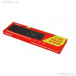 CANYON keyboard KB-W01 EN, CS Wireless Black