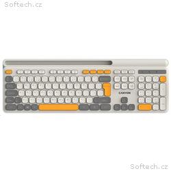 CANYON HKB-W03 bezdrátová CS klávesnice 2,4 Ghz, 1