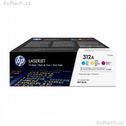 HP toner 305A, CMY, 3x2600 stran, 3-pack