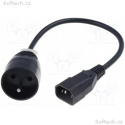 OEM Napájecí redukce 230V k UPS - 1x IEC C14 na 1x