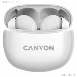 CANYON TWS-5 BT sluchátka s mikrofonem, BT V5.3 JL