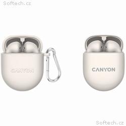 CANYON TWS-6 BT sluchátka s mikrofonem, BT V5.3 JL