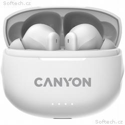 CANYON TWS-8 BT sluchátka s mikrofonem, BT V5.3 JL