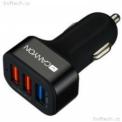 CANYON auto nabíječka C-07, 1xUSB-A Quick Charge Q