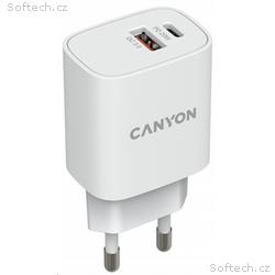 CANYON nabíječka do sítě H-20-04, 1x USB-C PD 20W,