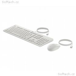 USB klávesnica a myš HP 225 - biela