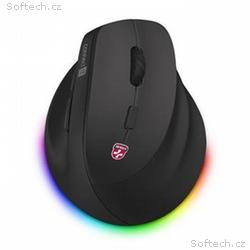 CONNECT IT FOR HEALTH Cloudy vertikální myš, ČERNÁ