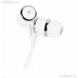 CANYON stereo sluchátka EPM-1, špunty do uší, bílá