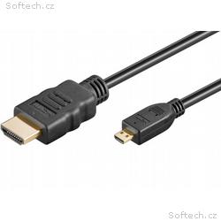 PremiumCord 4K Kabel HDMI A - HDMI micro D, 1m
