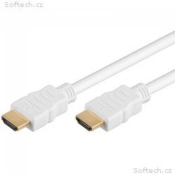 PremiumCord HDMI High Speed + Ethernet kabel, bílý
