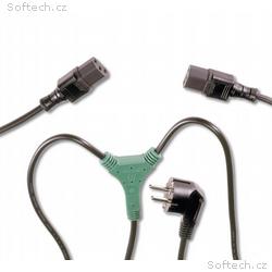 PremiumCord Kabel síťový 230V, Y-kabel přívodní M-