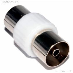 PremiumCord TV antenní spojka IEC 75 Ohm F, F