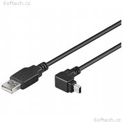 PremiumCord Kabel USB 2.0, A-B mini, 5pinů, konekt