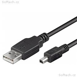 PremiumCord Kabel USB, A-B mini, 4piny, 2m Mitsumi