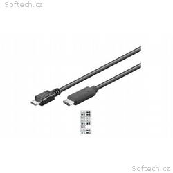 PremiumCord Kabel USB konektor C, male - USB 2.0 M