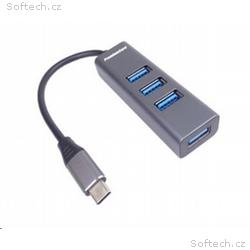 PremiumCord 5G SuperSpeed USB Hub Type C na 4x USB