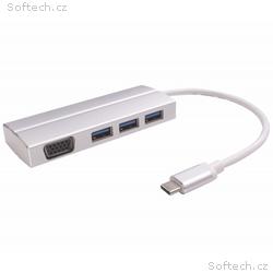 PremiumCord Adaptér USB 3.1 Type-C male na VGA fem