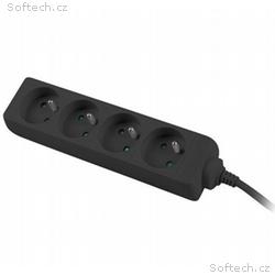 PremiumCord Prodlužovací přívod 230V 3m 4 zásuvky,