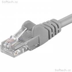 PremiumCord Patch kabel Cat6 UTP, délka 25m, šedá