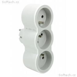 LEGRAND Revolution rozbočovač 3x2P+T, bílo-šedá