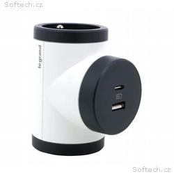 LEGRAND Revolution rozbočovač otočný 2x2P+T, nabíj
