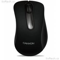 CANYON drátová USB myš s 3 tlačítky, 800 dpi, čern