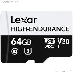 Lexar paměťová karta 64GB High-Endurance microSDHC