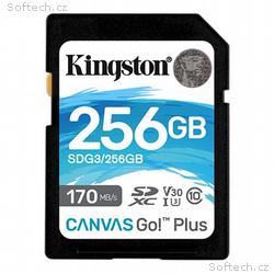 Kingston paměťová karta 256GB SDXC Canvas Go Plus 