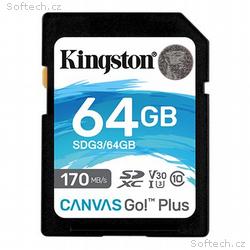 Kingston paměťová karta 64GB SDXC Canvas Go Plus 1