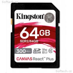 Kingston paměťová karta 64GB Canvas React Plus SDX