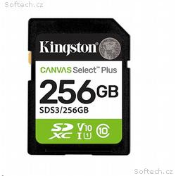Kingston paměťová karta 256GB Canvas Select Plus G