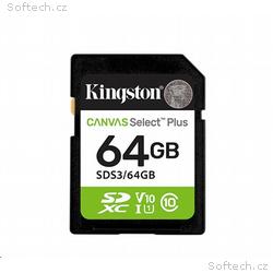Kingston paměťová karta 64GB Canvas Select Plus Ge