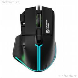 CANYON Herní drátová myš Fortnax GM-636, optická, 