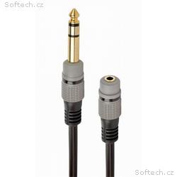 Gembird audio adaptér 6.35 mm (M) na 3.5 mm stereo
