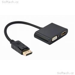 Gembird adaptér DisplayPort (M) na HDMI (F) + VGA 