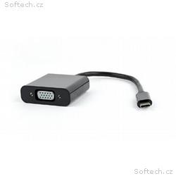 Gembird adaptér USB-C (M) na VGA (F) čierny, blist