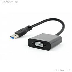 Gembird adaptér USB 3.0 (M) na VGA (F), čierny, bl