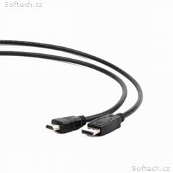 Gembird kábel DisplayPort (M) na HDMI (AM), 5 m, č