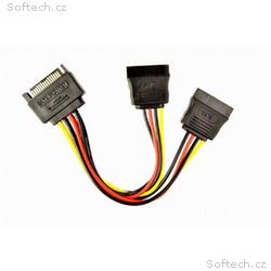Gembird kabel - splitter napájení, SATA M na 2 x S