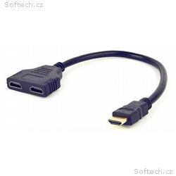 Gembird adaptér HDMI (M) na 2 x HDMI (F), kábel, p