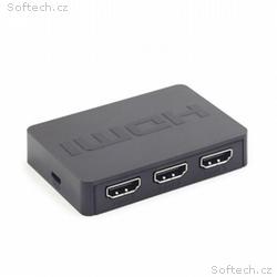 Gembird switch HDMI, 3 x port out, 1 x port in