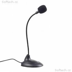 Gembird mikrofón, stolný, 3.5 mm jack, čierny