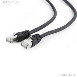 Gembird patch kábel S, FTP Cat. 6A LSZH, 1 m, čier