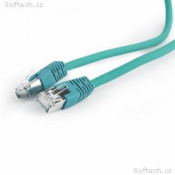 Gembird patch kábel S, FTP Cat. 6A LSZH, 1 m, zele