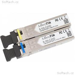 MikroTik pár SFP S-3553LC20D, SM, 20km, 1.25G, 1x 