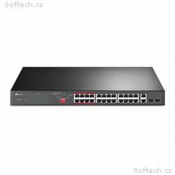TP-LINK 26-Port 10, 100Mbps PoE+ Switch, 24 10, 10