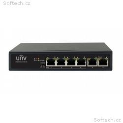 UNIVIEW Switch 6xRJ45 10, 100 vč. PoE (802.3af, at