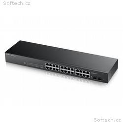 ZyXEL GS1900-24, 24p (24Gigabit RJ45 + 2 SFP), IPv