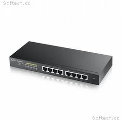 Zyxel GS1900-8HP v3, 8-port GbE L2 PoE Smart Switc