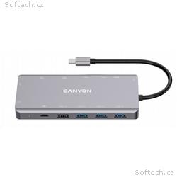 CANYON replikátor portů DS-12 13v1, 1xUSB-C PD 100